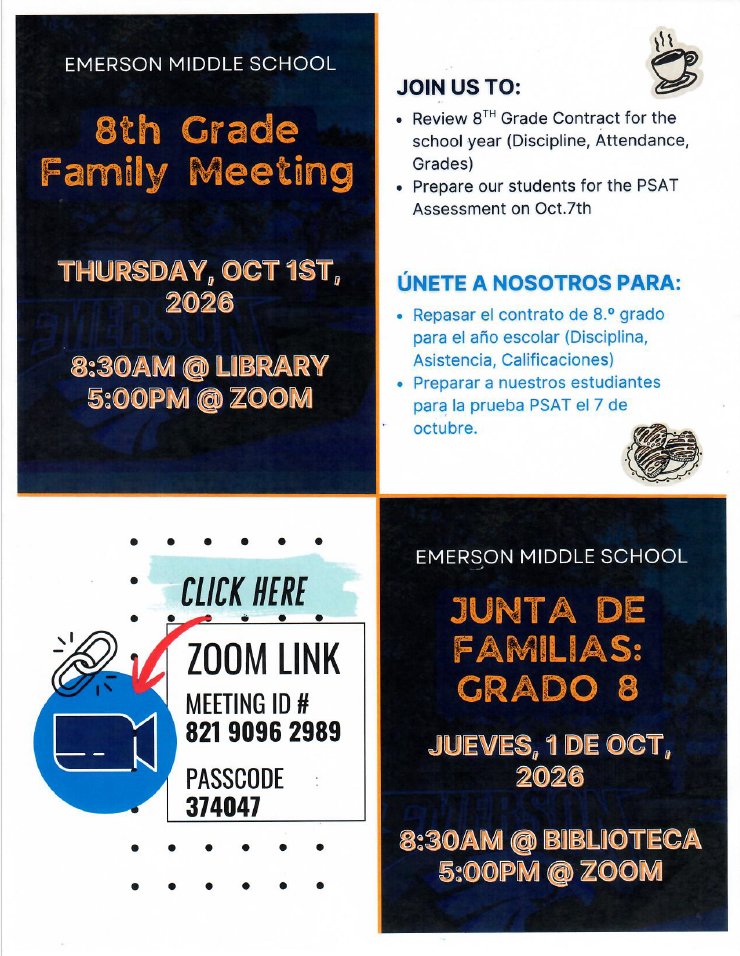 Counselor Parent Meeting - October 1, 2026